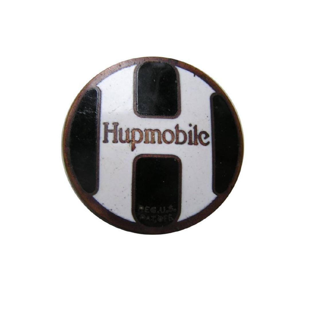 1927 Model A Hupmobile Car Badge Radiator Emblem: Antique Hupmobile Car Badge, Radiator Emblem. Cloisonne Enamel. Black and White H with "Hupmobile"across the face. Was once attached to a marvelous car, the 1926 Model A, 6 cylinder, Hupmobile. 1 3/4"