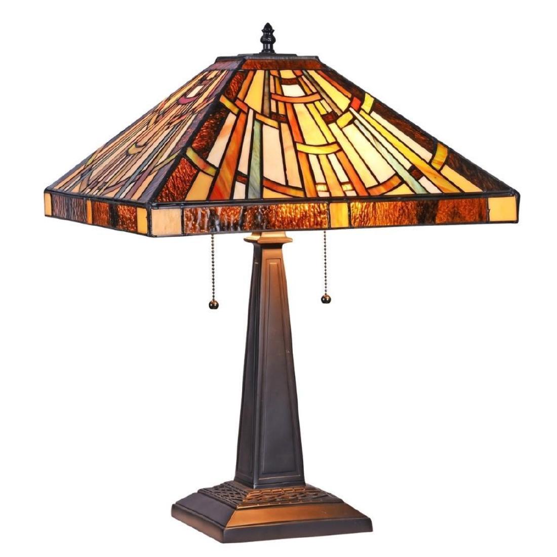Table Lamp: FALKNER Tiffany-style Victorian 2 Light Table Lamp 16" Wide FALKNER. a stained glass table lamp adds a touch of drama to your home, along with a warm glow. The traditional look makes it a perfect piec