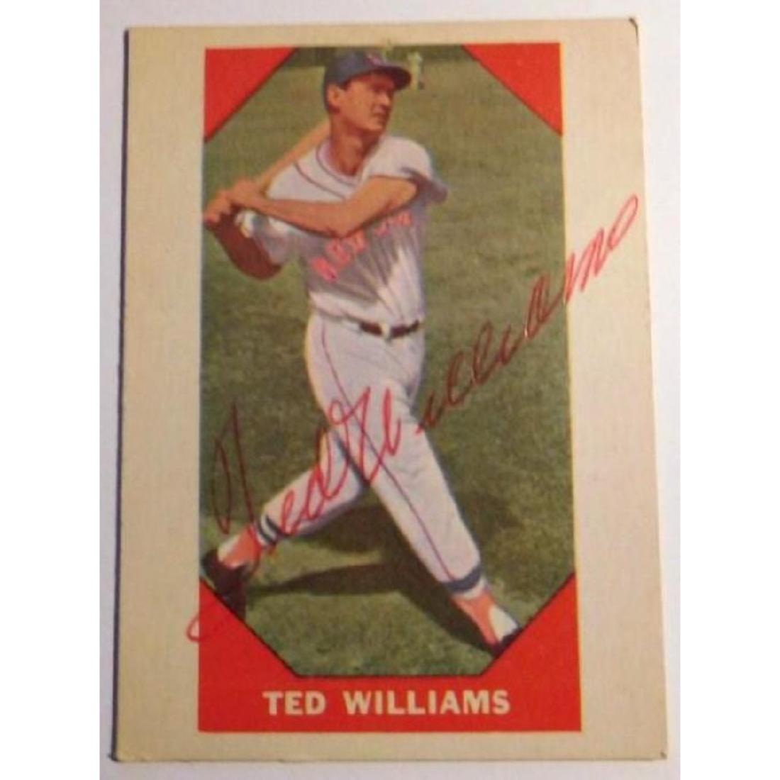 Ted Williams autograph on Baseball Greats Baseball Card: All autographs of Ted Williams (including this one) were obtained by the consignor, in person, at an event in Greenwich, CT in June of 1983. This was one of the first (if not the first) autograph show