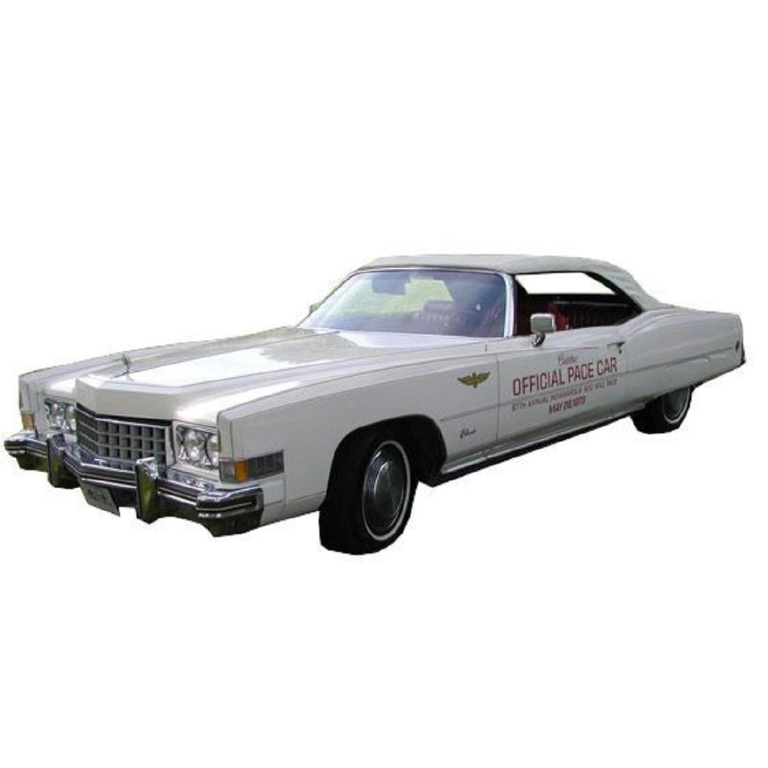 Cadillac Eldorado Convertible: Partially restored Cadillac Eldorado Convertiblewhite with red leather. Indianapolis 500 Pace Car Edition Â V8 500-4vÂ 235hp. Excellent Condition. Spend $1,500 on minor work and clean up and you'