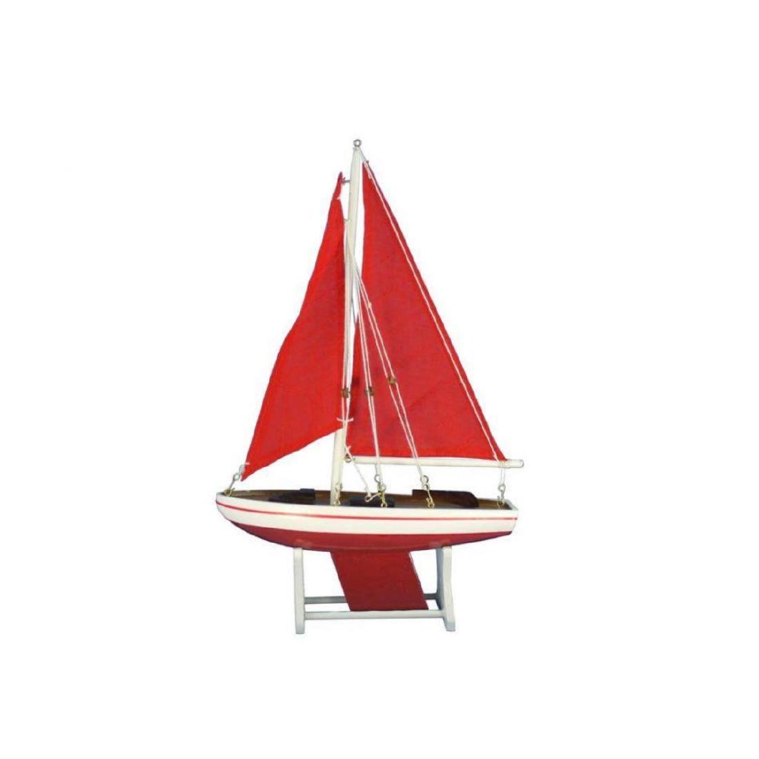 Wooden It Floats 12" - Red with Red Sails Floating: Wooden, It Floats 12" - Red with Red Sails Floating Sailboat Model NOT A MODEL SHIP KITÂ Attach Sails and theÂ It Floats SailboatÂ is Ready for Immediate DisplayÂ and Use Â Our newÂ It F