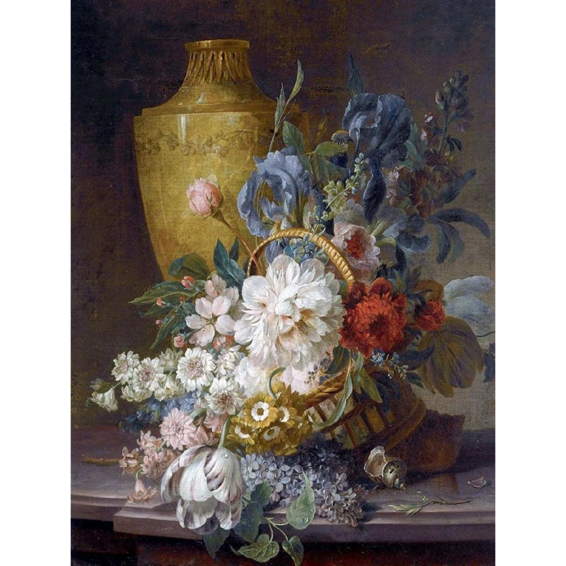 Flowers Basket Accent Tile Mural Kitchen Bathroom Wall: Mural Description The mural consists of 1 ceramic tile 6" x 8". - 10575-051718-EB-26602