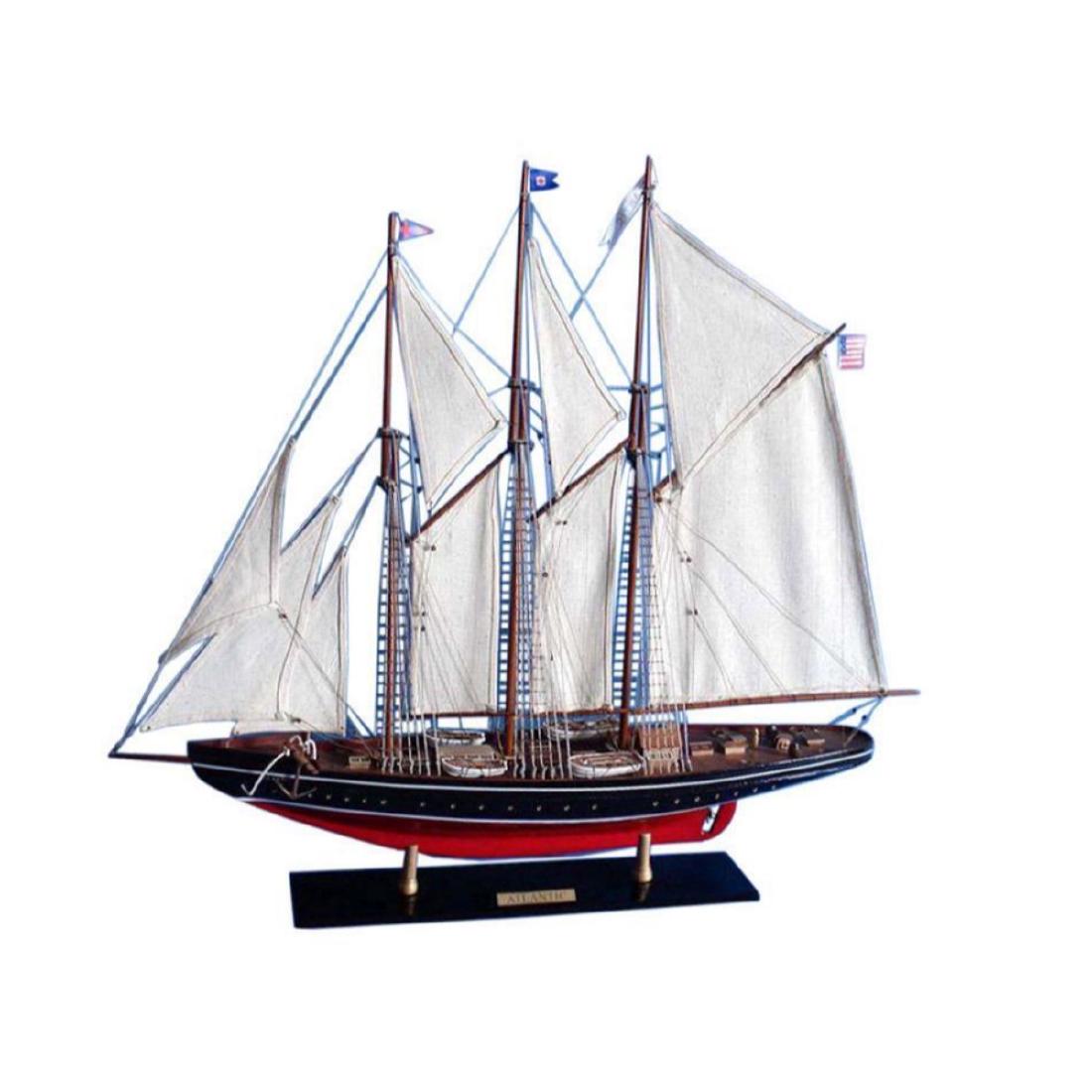 Wooden Atlantic Limited Model Sailboat 32": Wooden Atlantic Limited Model Sailboat 32" SOLD FULLY ASSEMBLED Ready for Immediate Display - Not a Model Ship kit Fine craftsmanship and exquisite details are the hallmarks of this Limited Edition re