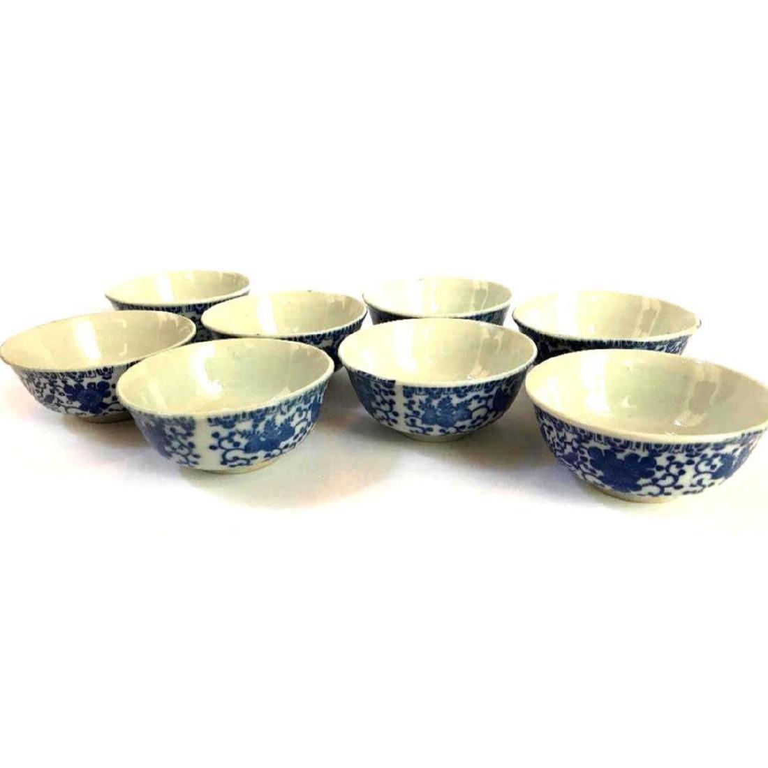 Vintage Set Japanese Phoenix Flying Turkey Bowls: Vintage 1920's - 1940's Japanese Nippon blue & white Phoenix, "Flying Turkey" ( also known as Blue Howo China )Â soup or rice bowls. 4 1/2" D X 2" H.Â Â Marked â€œMade in Japanâ€ on botto