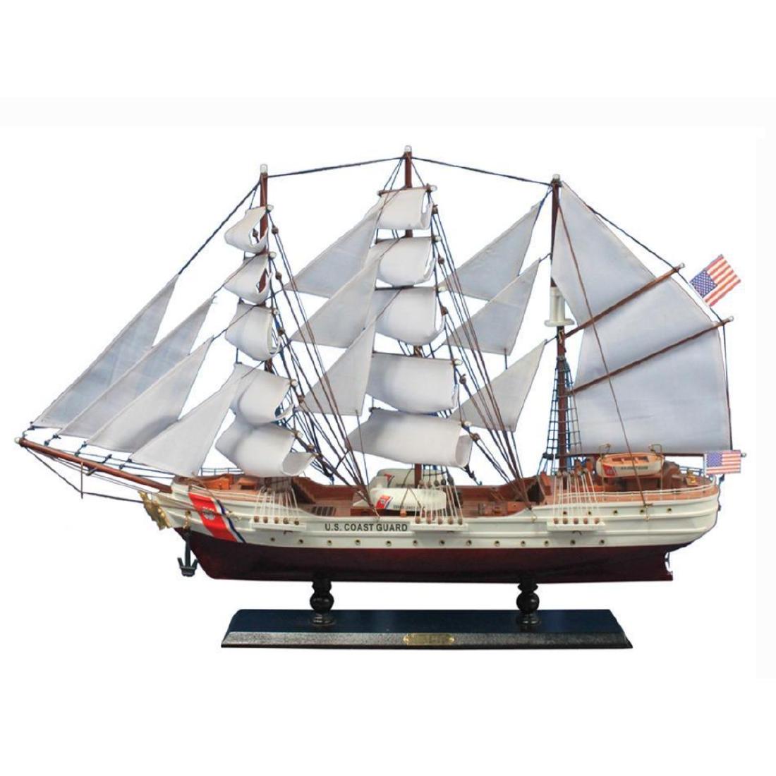 Wooden United States Coast Guard USCG Eagle Model Ship: Wooden United States Coast Guard USCG Eagle Model Ship 32" SOLD FULLY ASSEMBLED Ready for Immediate Display - Not a Model Ship kit Built with the finest craftsmanship and attention to detail, this sca