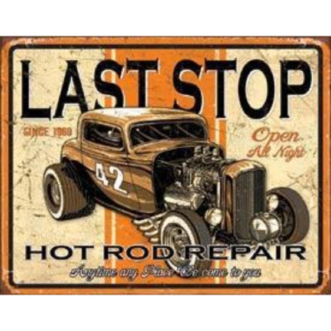 Last Stop Rods 16"Wx12.5"H: Last Stop RodsÂ 16"Wx12.5"HÂ