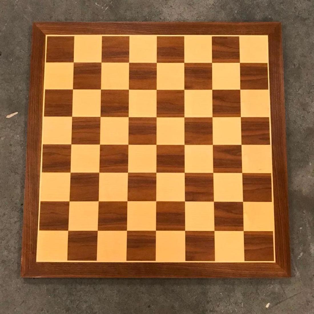 Oak/ Walnut Parquet Wooden Checkerboard: Hand-made oak/ walnut parquet wooden checkerboard. Old store stock, vintage item, that has never been used. * board only, no chess pieces. 22 1/2" square.Â