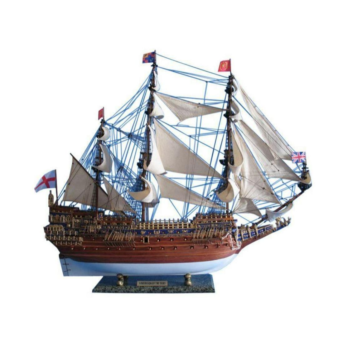 Sovereign of the Seas Limited Tall Model Ship 39": Sovereign of the Seas Limited Tall Model Ship 39" SOLD FULLY ASSEMBLED Ready for Immediate Display - Not a Model Ship kitÂ THIS MODEL COMES WITH WOODEN HULL, THE WHITE PAINT BELOW THE WATERLINE ON