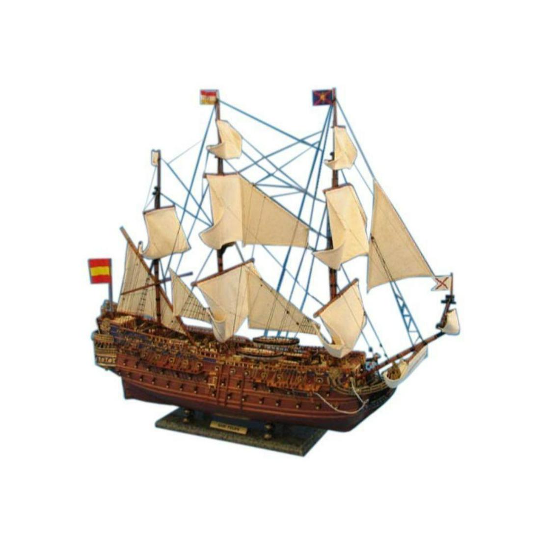 San Felipe Limited Tall Model Ship 38": Finely-crafted, elegant details define King Phillipâ€™s grand warship the San Felipe as museum-quality features define these Limited Edition scale replica tall ship models of the famous galleon.