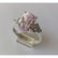 3.46ct Pink Kunzite & Tanzanite Sterling Silver Ring
