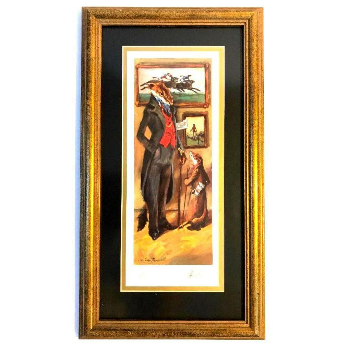 Mick Cawston Signed Limited Edition Framed Print, "The: Caricature Stoat & Weasel, "The Difference" limited edition print by Mick Cawston. Published by Sally Mitchell Fine Art, number 196 of 500. Signed by the Artist. Professionally double mounted & framed
