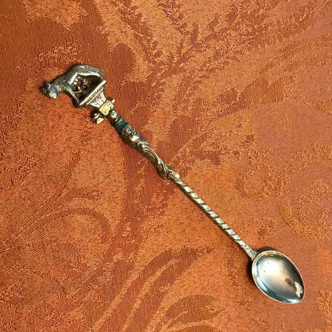 Vintage Italian Silver Collectible Souvenir Spoon,: Vintage ROMA Rome, Romulus & Remus & Capitoline Wolf Â Silver Souvenir Spoon. Made in Italy. Stamped ITALY on the reverse side. * some tarnish to the handle. Â 7 1/4" L.Â