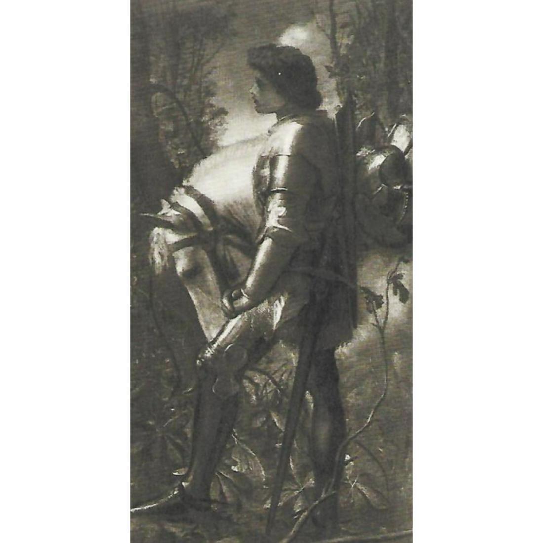Vintage c1920â€™s Half-tone Print, #940 Sir Galahad: Vintage c1920â€™s half-tone print by Perry Pictures, #940 Sir Galahad.Â From Painting by G.F. Watts (1820-1904) copyright 1917 by Eugene A. Perry 5 1/2" X 8" print size, suitable for framing. 