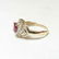 1.10ct Oval Red Ruby & Diamond 14K Gold Estate Ring - 2