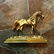 Vintage Brass Equestrian Horse Doorstop