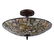 Transitional Mosaic Stone Semi-flush Ceiling Fixture - 2