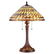 Tiffany-style 2 Light Mission Stained Glass Table Lamp