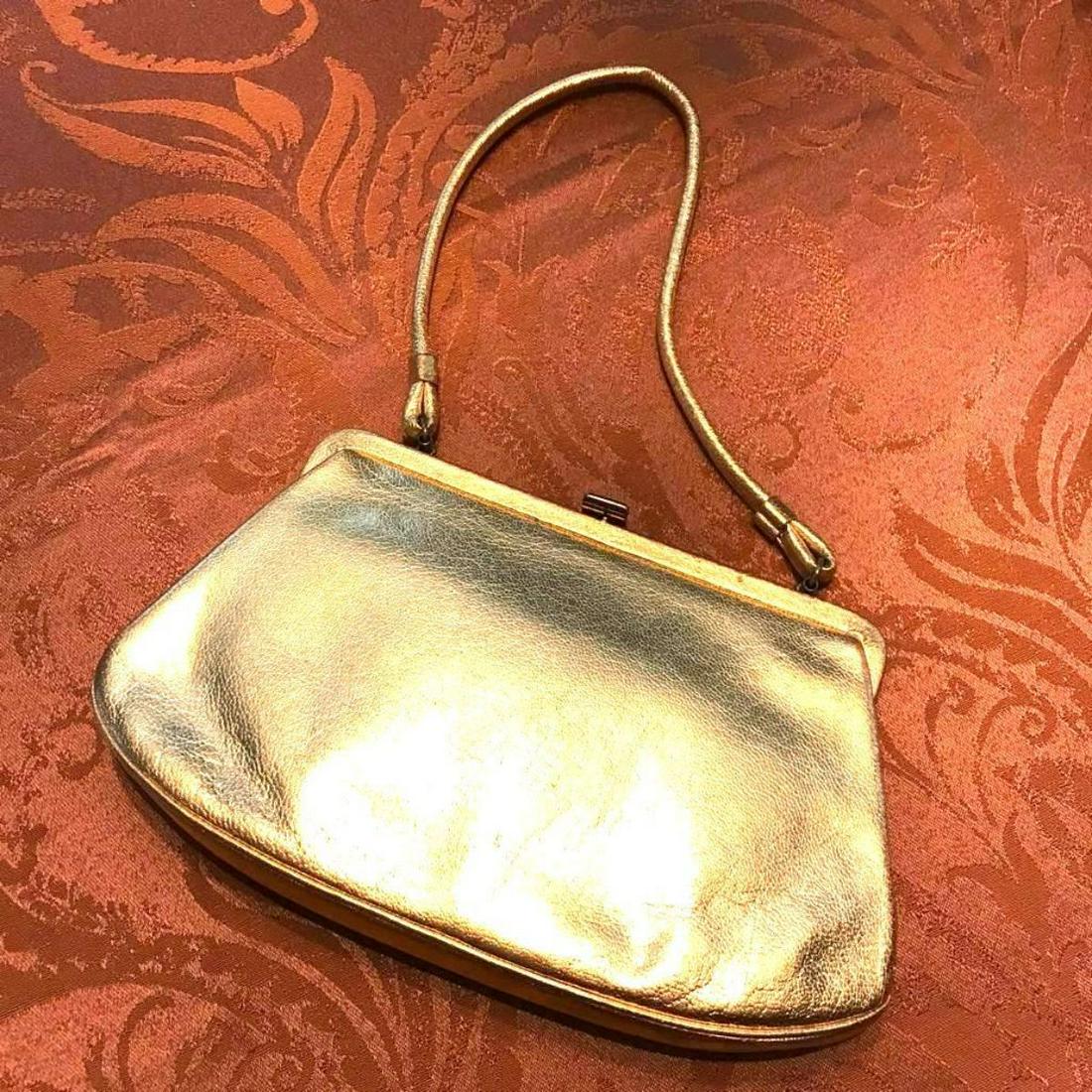 gold lame pocketbook