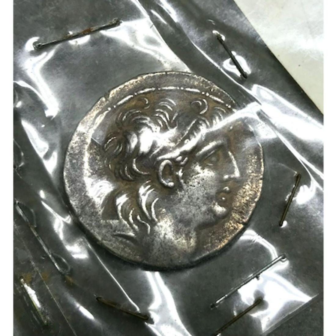 Ancient Greece, Syria, 129-139 B.C. Antiochus VII AR: Ancient Syria, Antiochus VII silver tetradrachm coin. 129-139 B.C. SELEUCID KINGDOM. Antiochus VII Euergetes ( Sidetes ) (138-129 BC). AR tetradrachm. Posthumous issue of Cappadocian Kingdom, Class X.