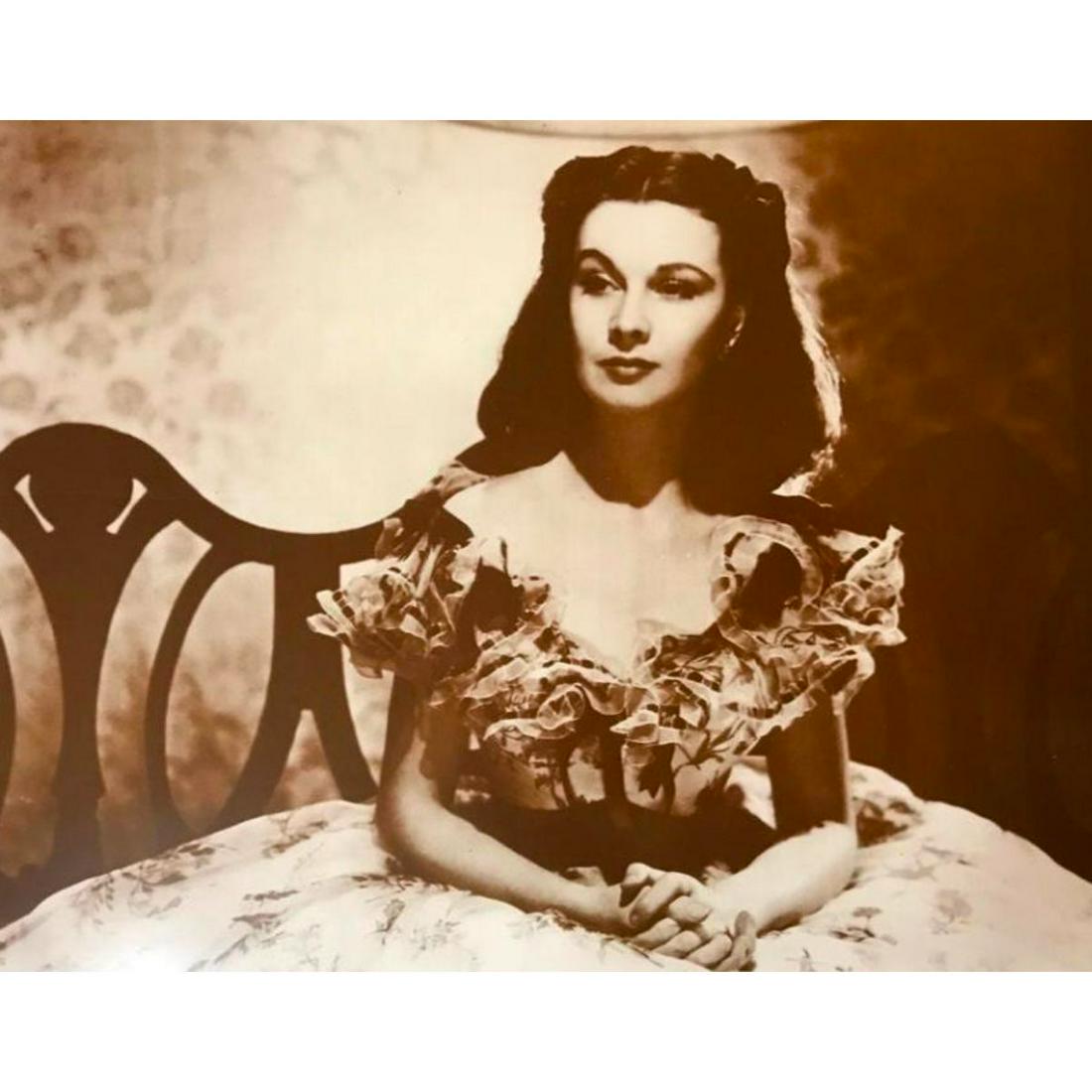 Vivian Leigh, Scarlett O'Hara, Gone With The Wind Photo: Vivian Leigh as Scarlett O'Hara in "Gone With The Wind" sepia-tone photo print, on heavy cardstock. Printed in the early 1990's. 11" X 14".