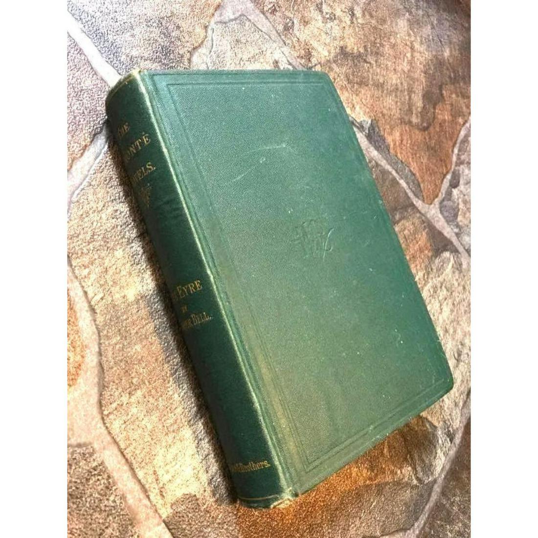 1875 The Bronte Novels, Jane Eyre Book: Lovely original 1875 The Bronte Novels, Jane Eyre by Currer Bell. Illustrated with cover illustrations, engravings. New York: Harper & Brothers, Publishers, Franklin Square. 514 pages. Original owner 