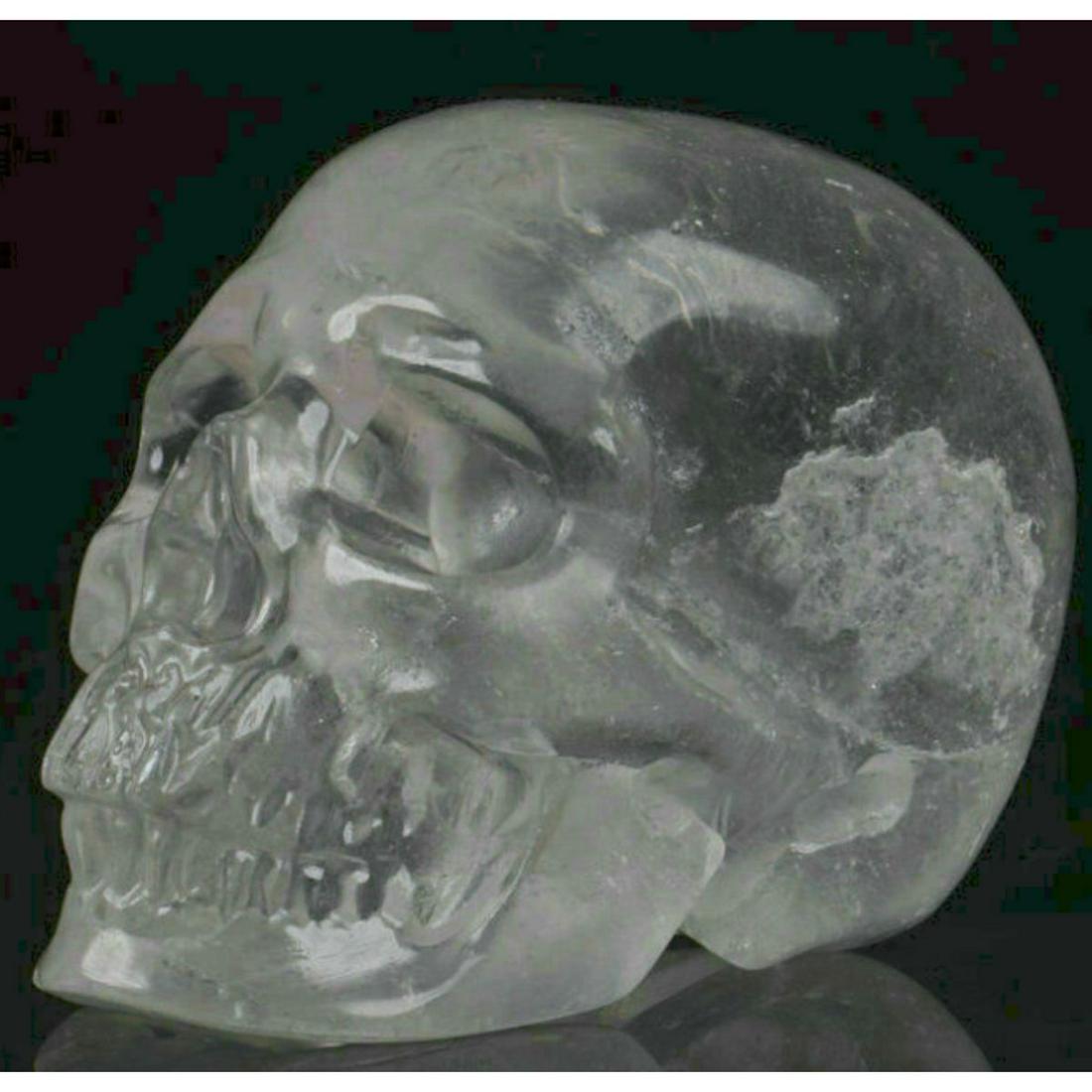Carved Quartz Crystal Skeleton Skull (1 of 4)