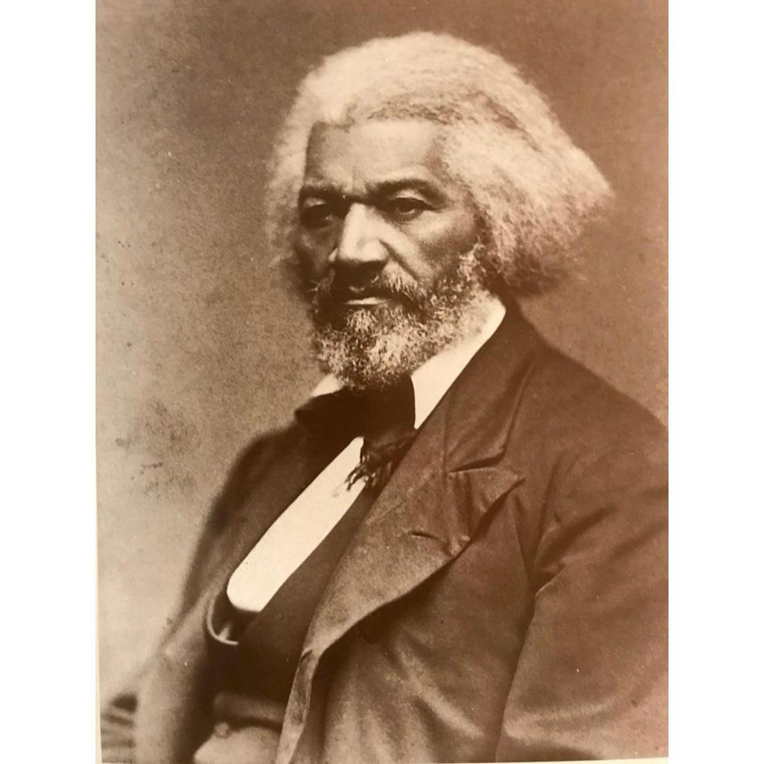 African American History, Frederick Douglas, Civil War: Sepia-tone photo print, on heavy cardstock, printed in the early 1990's for The American Heritage Gallery. Frederick Douglas, Civil War abolitionist. 11" X 14". Comes in original shrink-wrapped packag