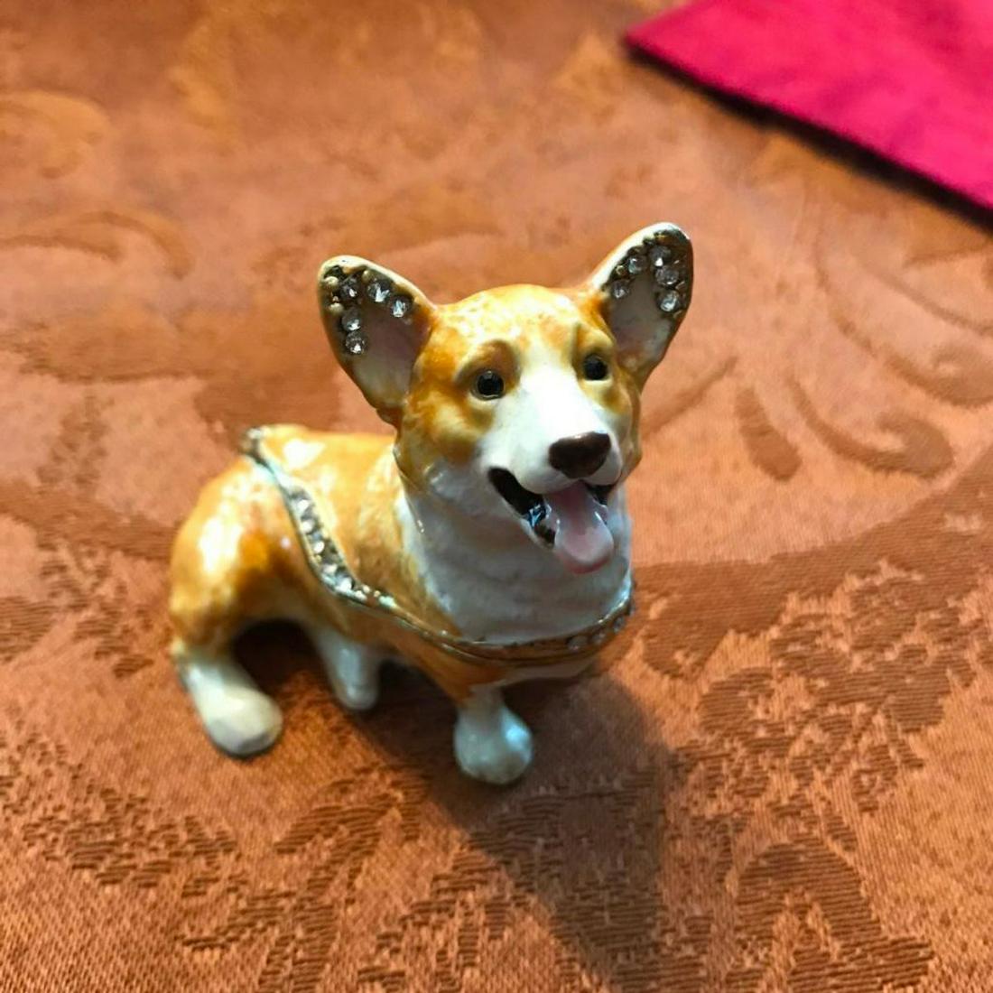 Tiny Welsh Corgi Dog Pet Jewel Trinket Box (1 of 4)