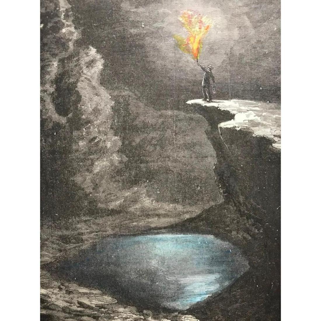 19thc Handcolored Engraving, The Dead Sea (1 of 2)