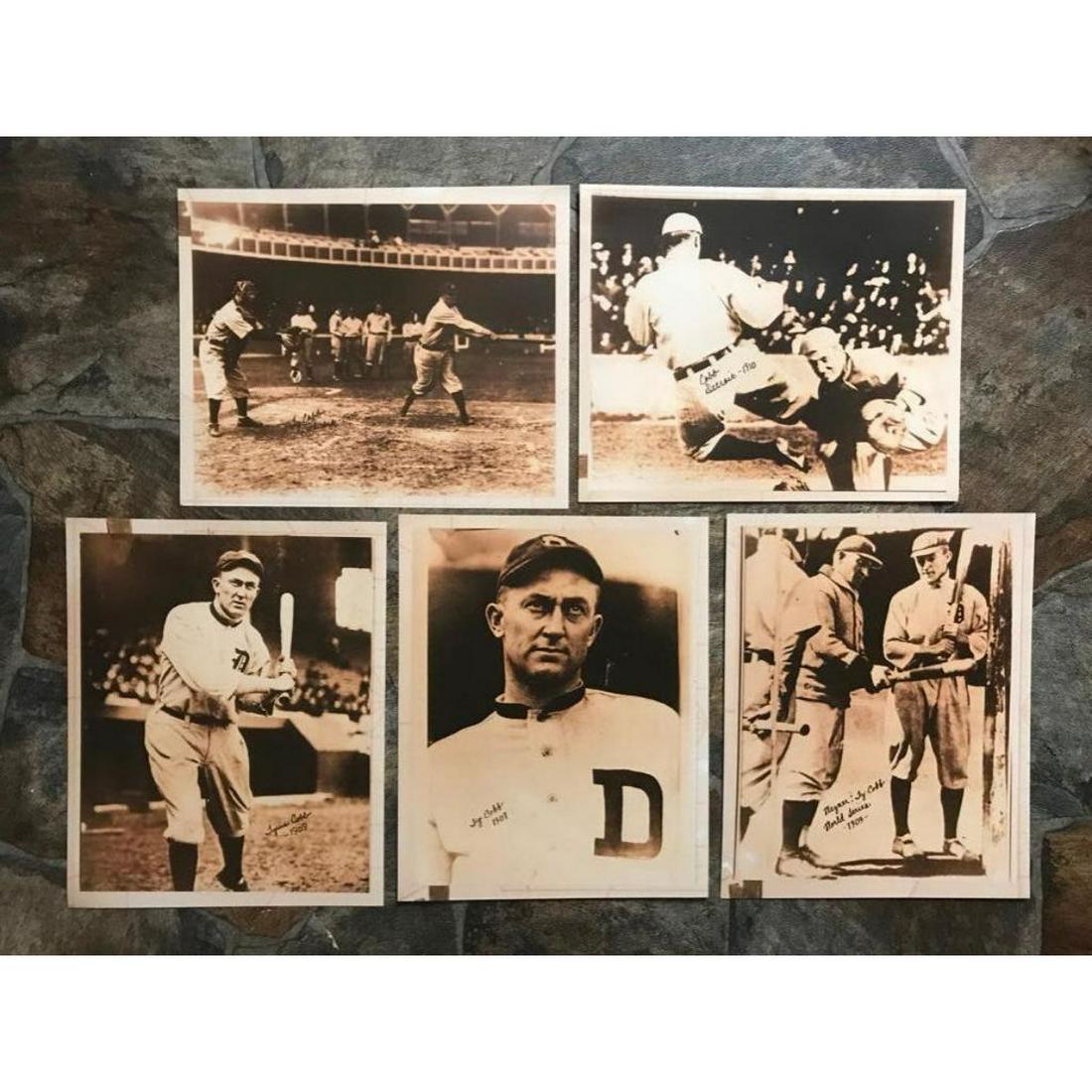 Group of Ty Cobb Baseball Sepia Photo Prints (1 of 1)