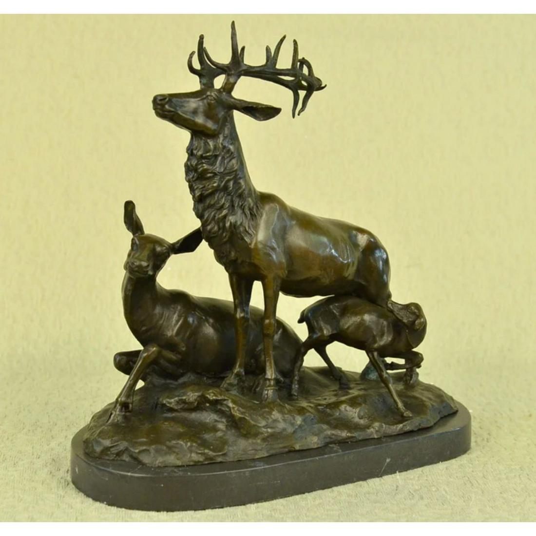Deer Family, Hunting Lodge Bronze Sculpture (1 of 7)