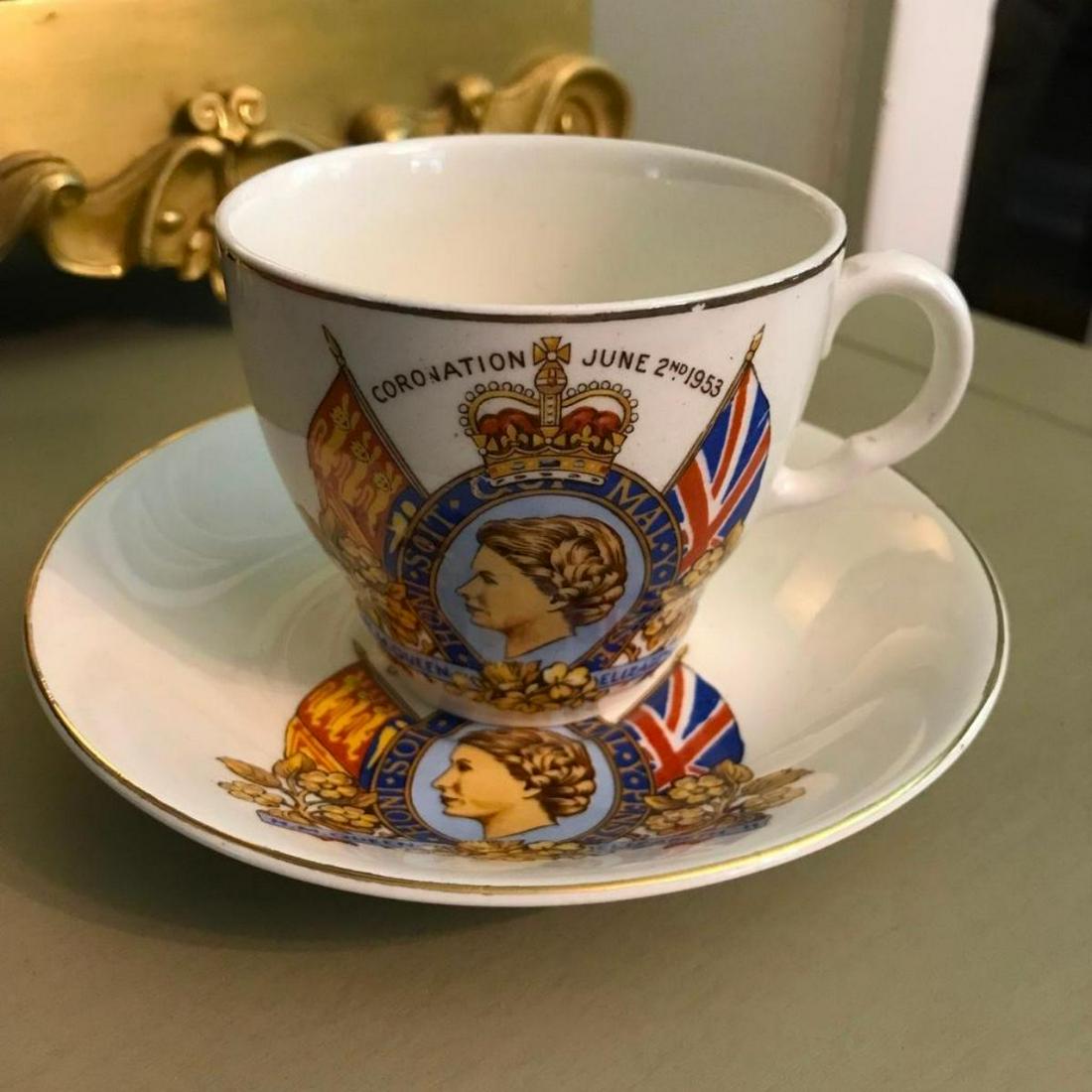 1953 Queen Elizabeth II Coronation Tea Cup Set (1 of 6)