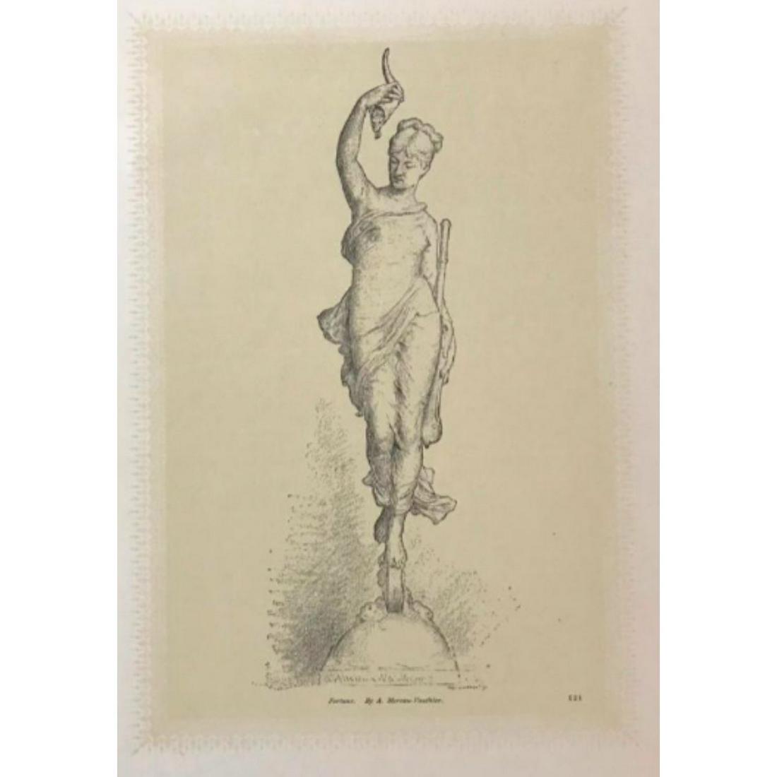 19thc India Proof Etching, Fortune by Moreau (1 of 3)