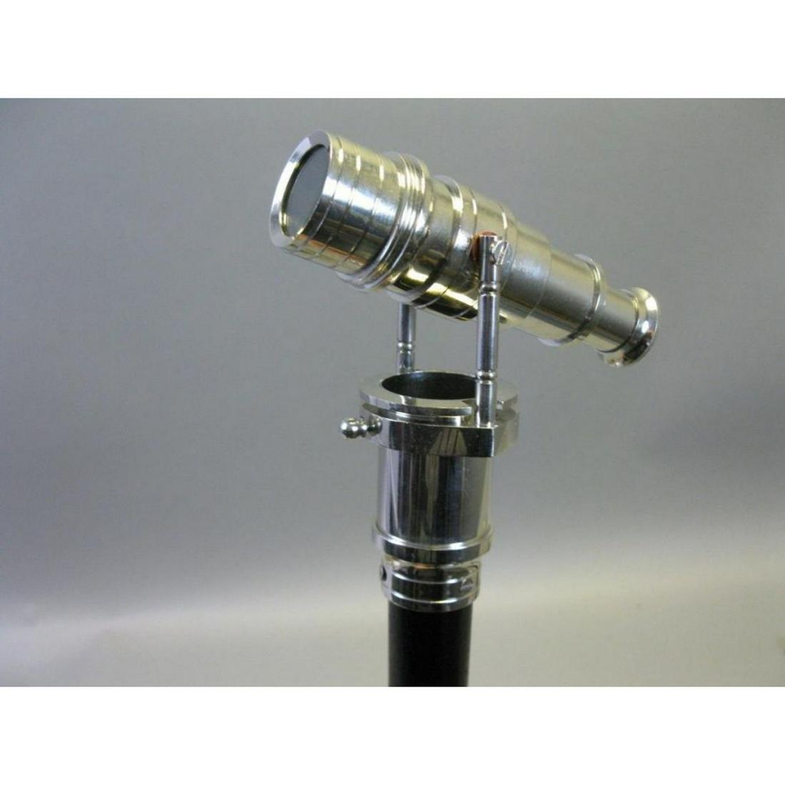 Rosewood Brass Telescope Walking Stick Cane (1 of 5)