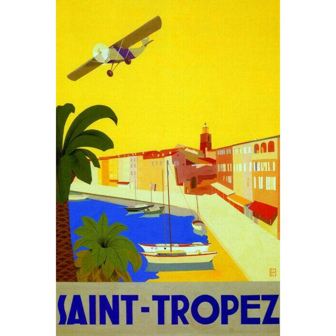 French Travel Poster Print, Saint Tropez (1 of 1)