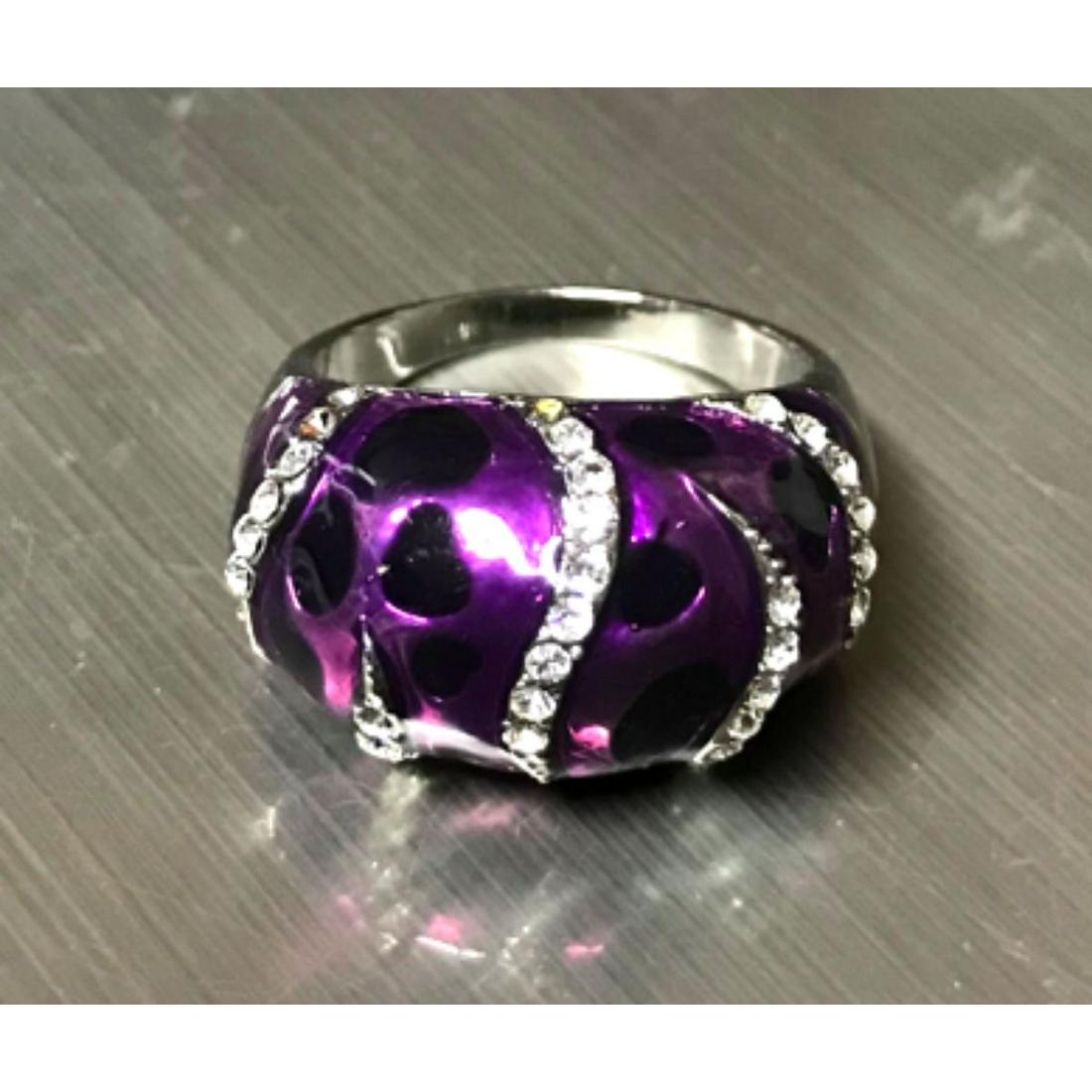 Swarovski Crystal Purple Enameled Animal Ring (1 of 3)