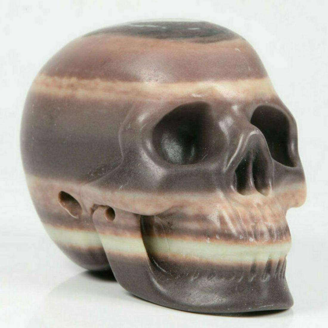 Carved Jade Gemstone Skull (1 of 7)