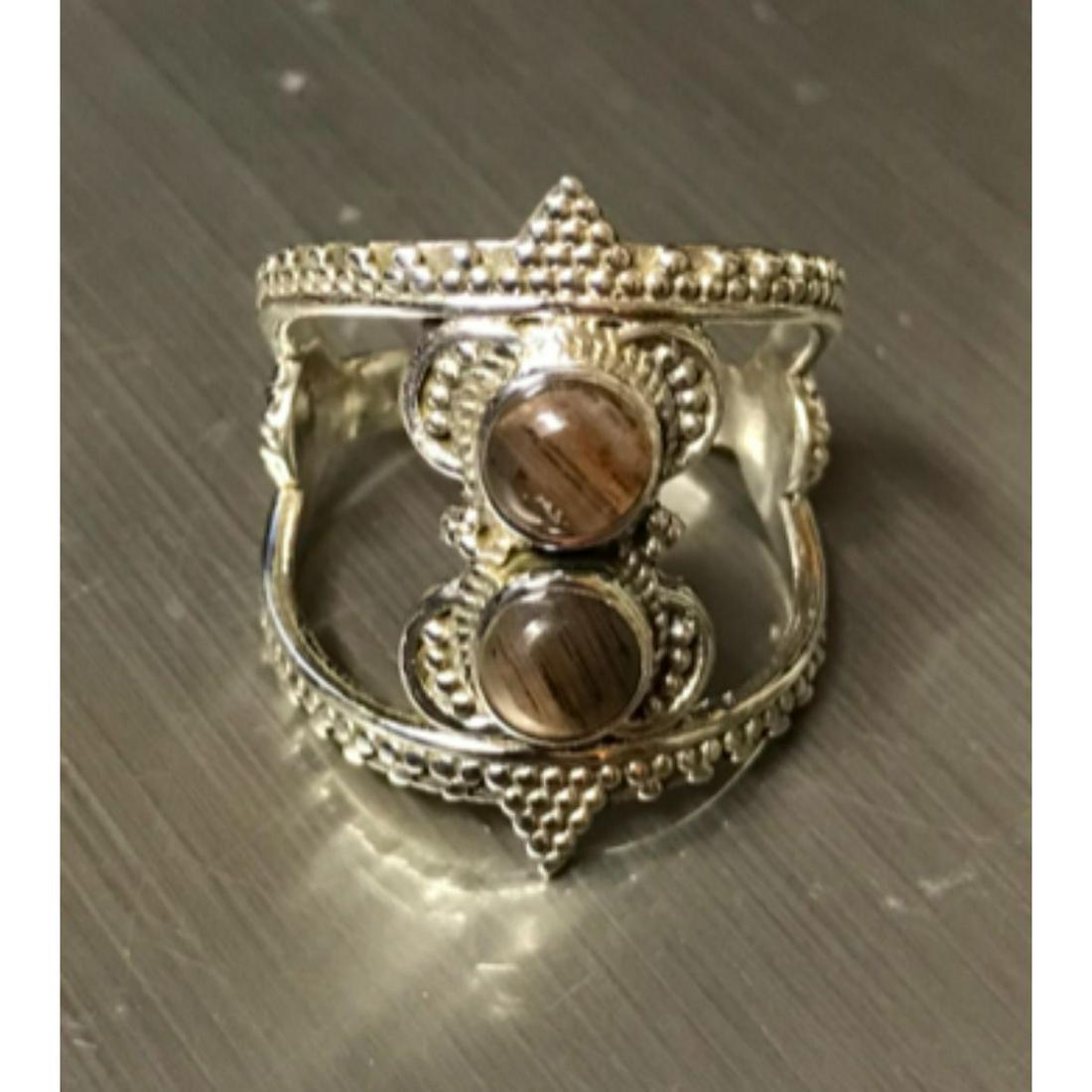 African Sunstone & Sterling Silver Tribal Ring (1 of 4)