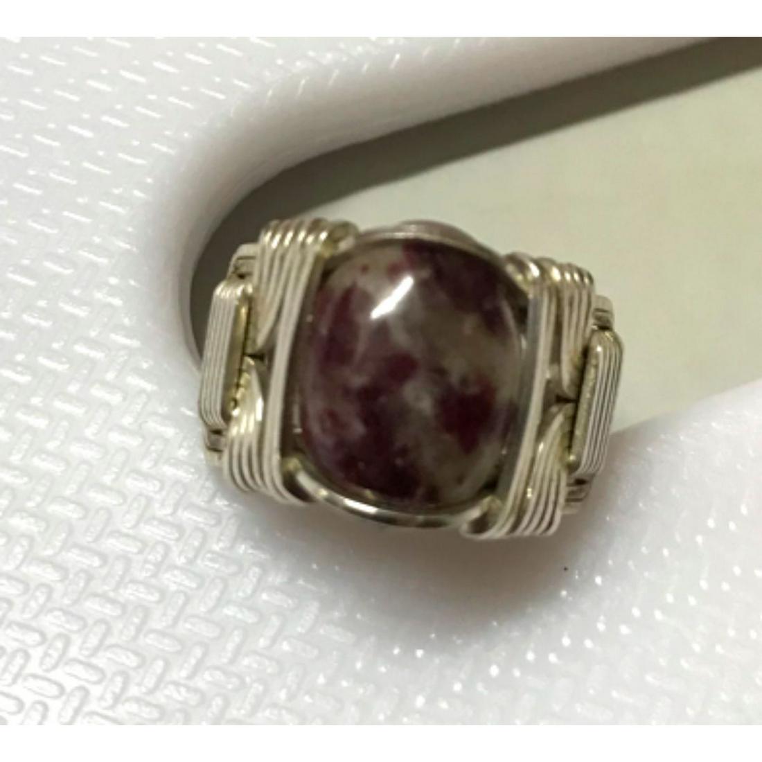 Rare Artisan Sterling Super Seven Amethyst Ring (1 of 5)