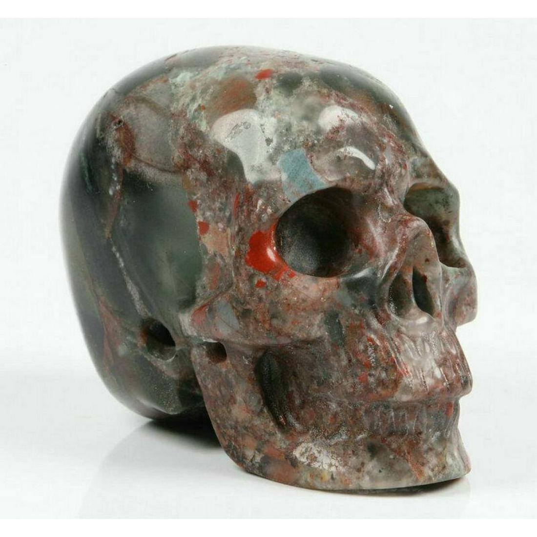 Carved African Bloodstone Skull (1 of 7)