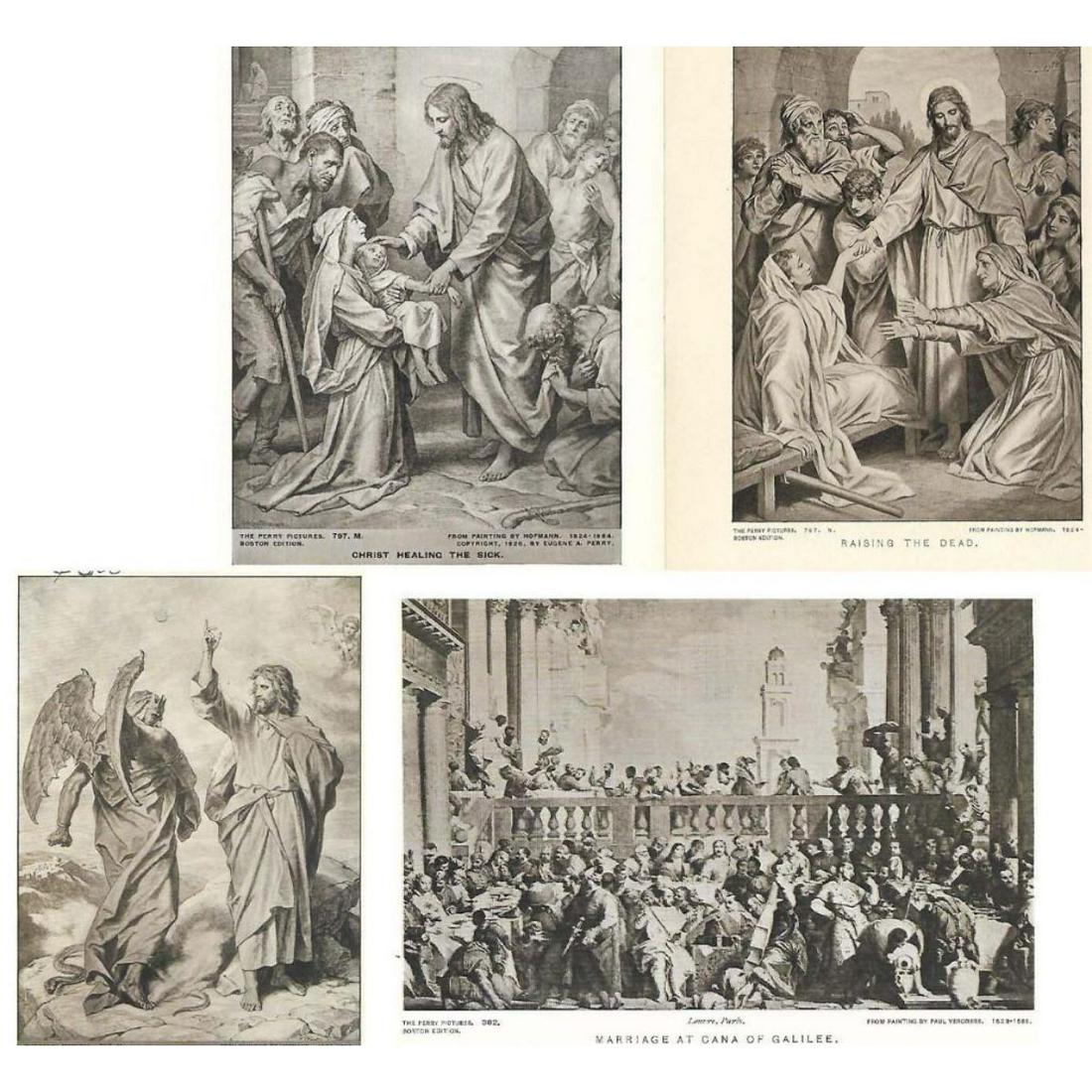 Group of Early 1900's Half Tone Prints, Christ's Miracles (1 of 5)