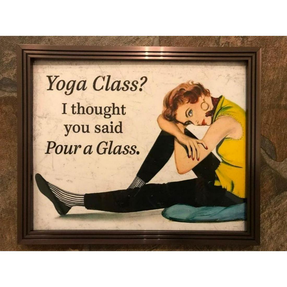 Yoga Class Vintage Style Framed Lithograph (1 of 3)