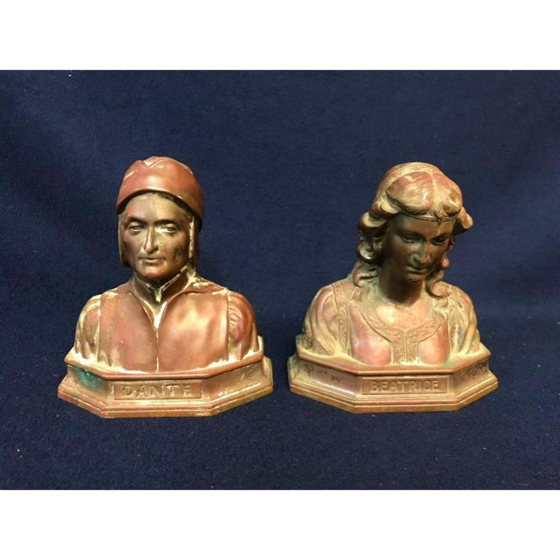 Dante Beatrice Metal Statues, Sculptures (1 of 2)