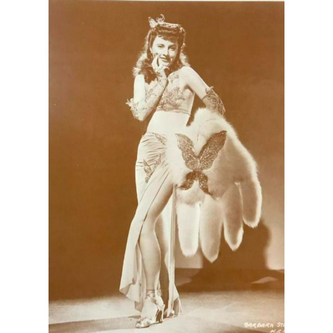 Vintage Barbara Stanwyck Sepia Photo Print (1 of 2)