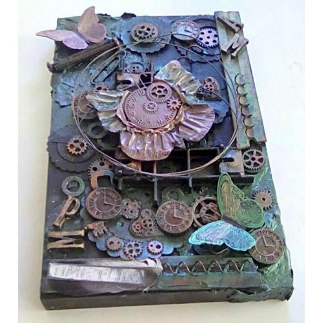 Original Mixed Media Painting, "Time Flies" (1 of 3)