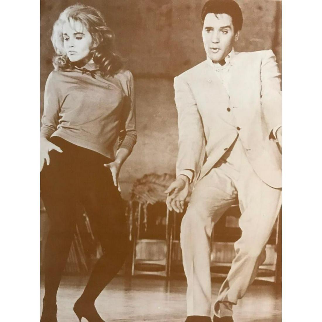 Viva Las Vegas, Elvis, Ann Margaret Sepia Photo Print: Elvis & Ann Margaret in Viva Las Vegas sepia-tone photo print. Created in the early 1990's for The American Heritage Galleries. 8" X 10" printed on heavy cardstock.