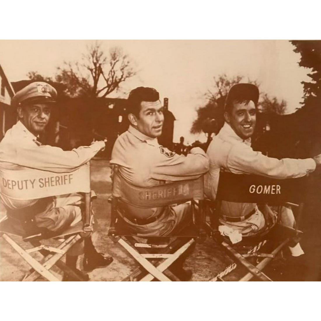 Vintage Television, The Andy Griffith Show Photo Print: Vintage television sepia-tone photo print, The Andy Griffith Show. Created in the early 1990's for The American Heritage Galleries. Printed on cardstock, in original packaging. 11" X 14".