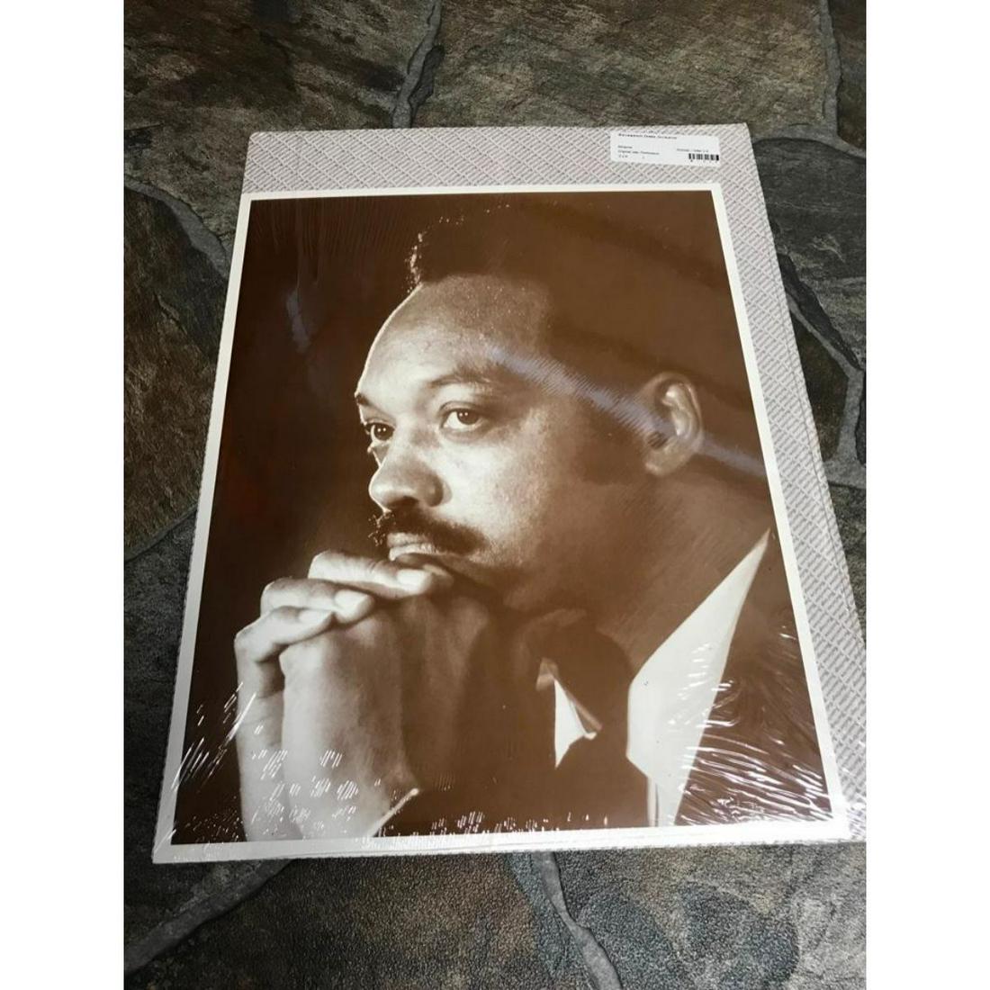 African American History, Reverend Jesse Jackson Photo Print: African American History, Reverend Jesse Jackson sepia-tone photo print. 11" X 14" printed in the early 1990's, on heavy card stock, for the American Heritage Galleries. Comes with original packaging.