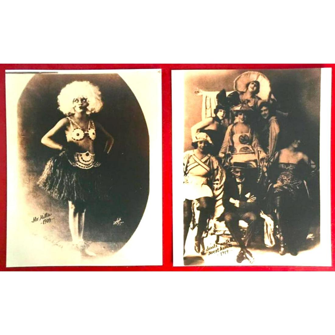 African American History Photo Prints, Early 1900's Performers: African American History black & white photo prints, created in the early 1990's on photo paper. Early stage performers - Florence Flo Mills, 1909 & Sissle with Sweethearts c. 1914. Both 8" X 10". * B