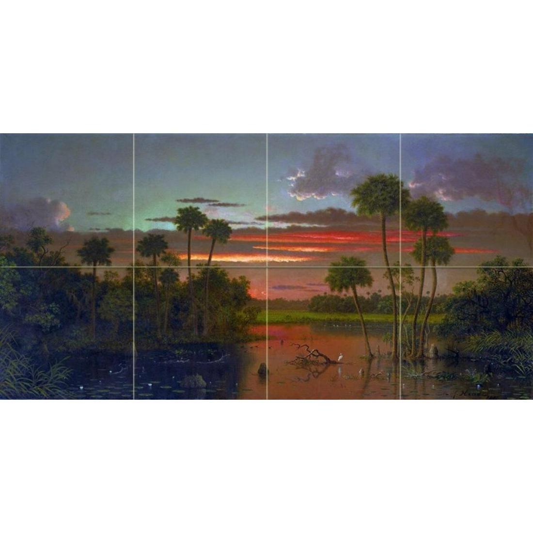 After Heade, The Great Florida Sunset Ceramic Tile Mural (1 of 1)